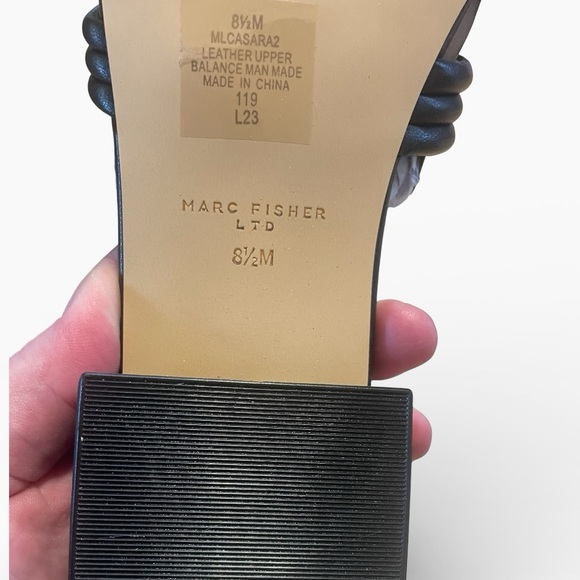 Marc Fisher ML CASARA 2 Slide Sandals, Leather, Size 8.5, NIB - Picture 5 of 6